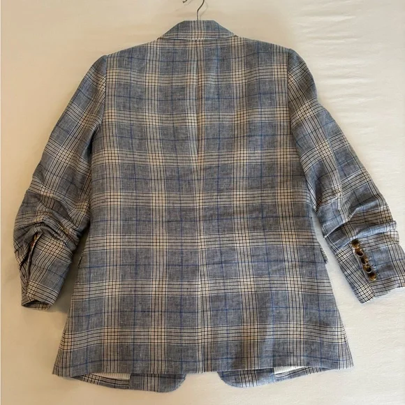 Veronica Beard Plaid Double-Breasted Blazer - Picture 4 of 5